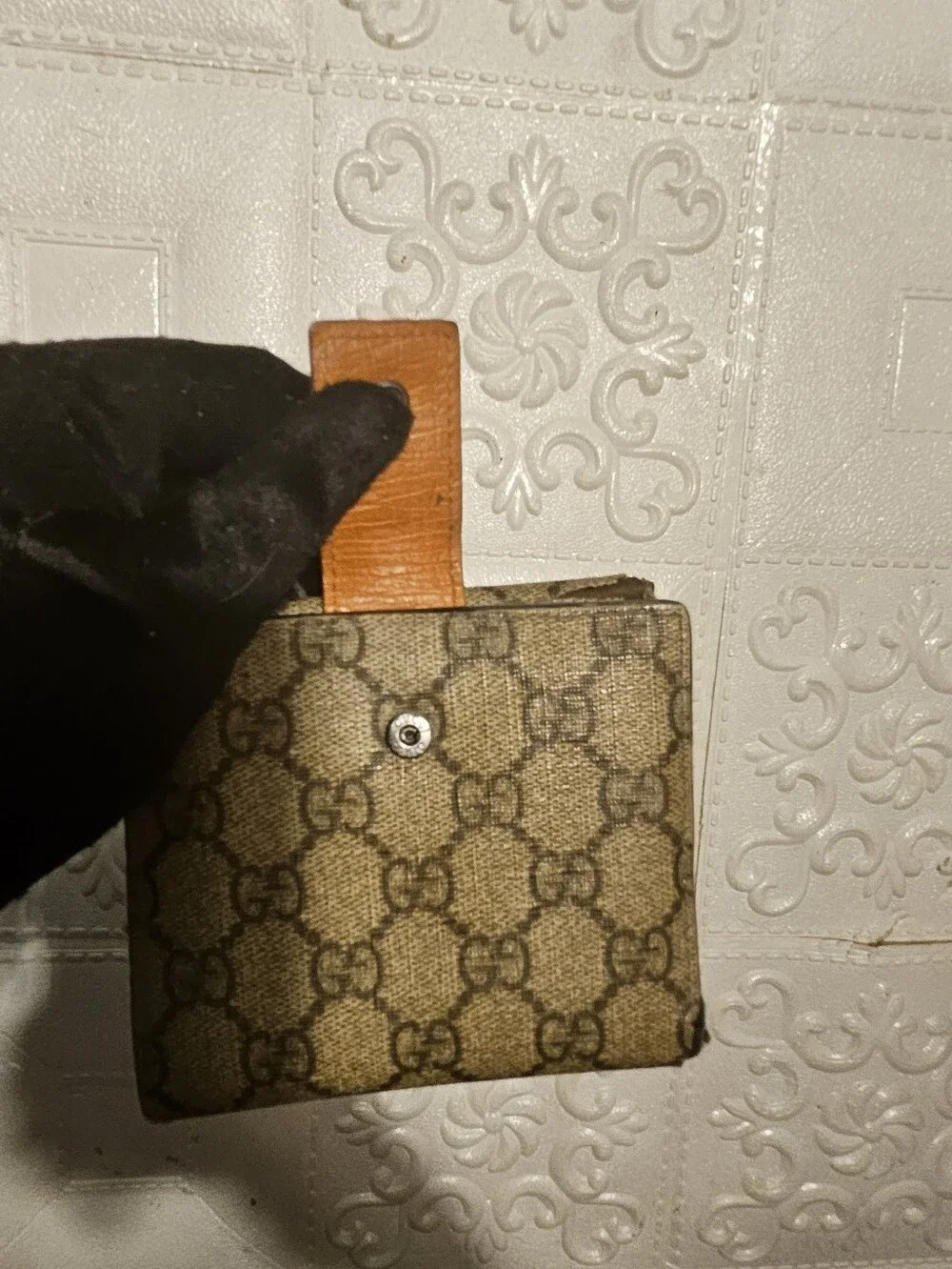 Gucci Tangerine French Compact Vintage Wallet Authentic 100%